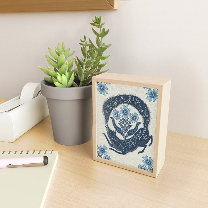 A Fox Chasing Its Tail Mini Art Print Gallery Image 2