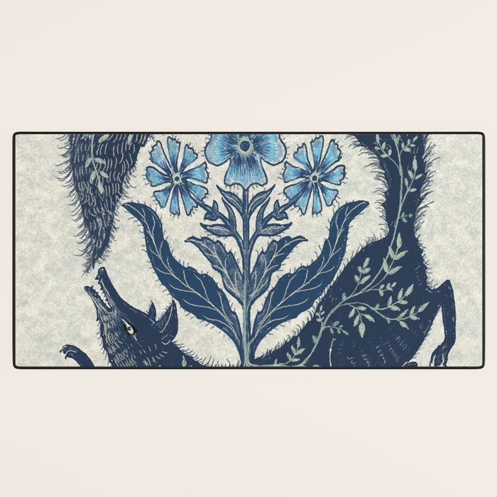 A Fox Chasing Its Tail Desk Mat Gallery Image 3