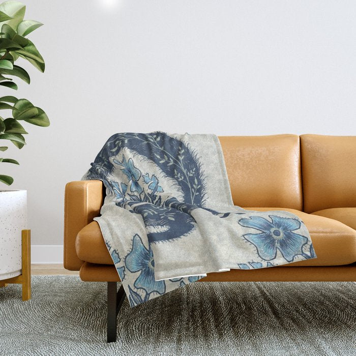 A Fox Chasing Its Tail Throw Blanket Gallery Image 1