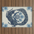 A Fox Chasing Its Tail Outdoor Rug Gallery Image 1