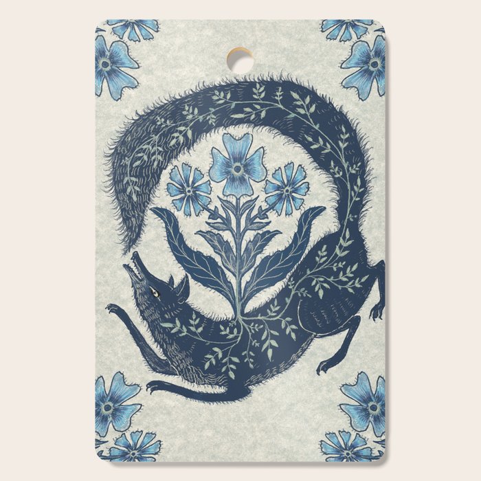 A Fox Chasing Its Tail Cutting Board Gallery Image 1