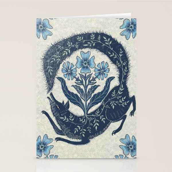 A Fox Chasing Its Tail Stationery Card Gallery Image 2