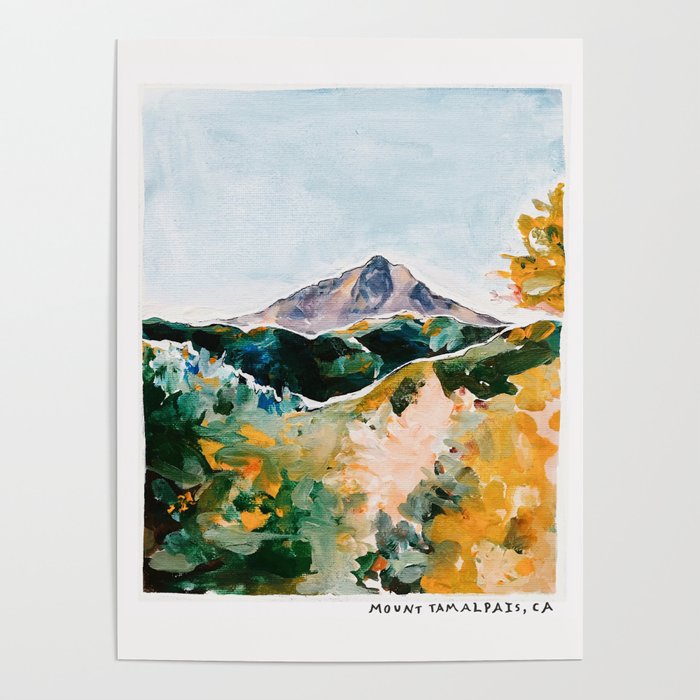 Mount Tam Marin County California Poster