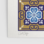 Talavera Mexican Tile - Navy & Bronze Palette Poster Gallery Image 3