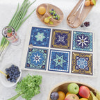 Talavera Mexican Tile - Navy & Bronze Palette Cutting Board Gallery Image 2