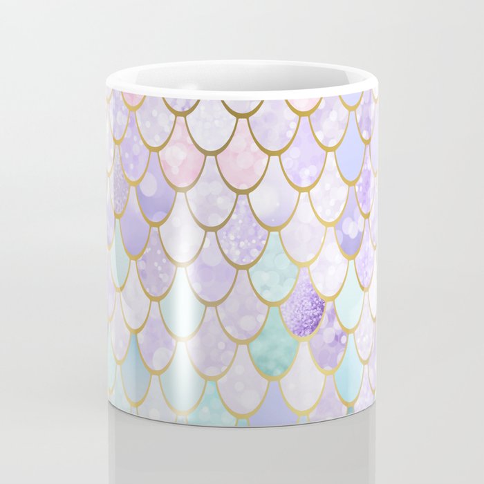 Mermaid Art, Pastel and Gold Coffee Mug Gallery Image 4