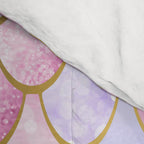 Mermaid Art, Pastel and Gold Comforter Gallery Image 4