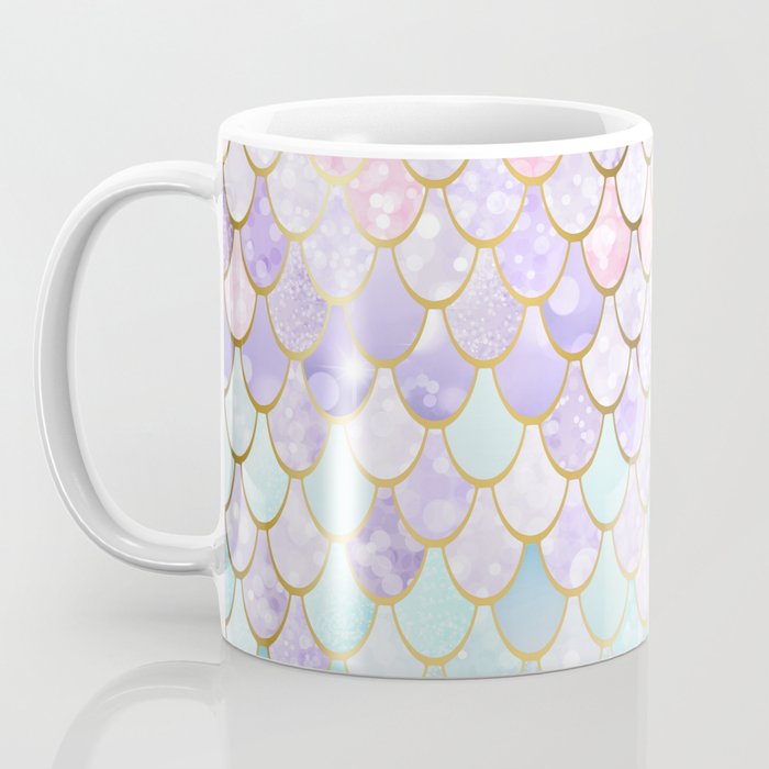Mermaid Art, Pastel and Gold Coffee Mug Gallery Image 3