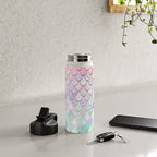 Mermaid Art, Pastel and Gold Water Bottle Gallery Image 5