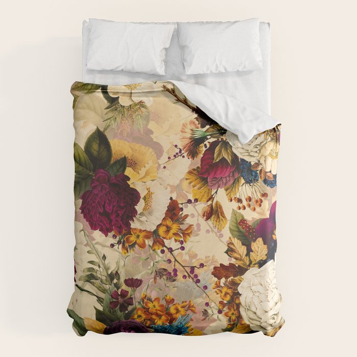 Vintage & Shabby Chic -  Nostalgic Winter Florals Pattern Duvet Cover Gallery Image 6
