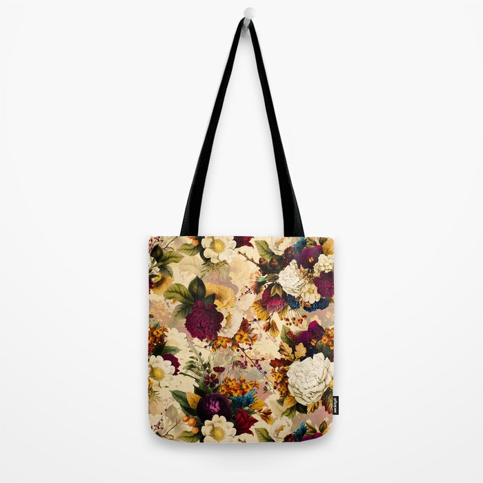 Vintage & Shabby Chic -  Nostalgic Winter Florals Pattern Tote Bag Gallery Image 2