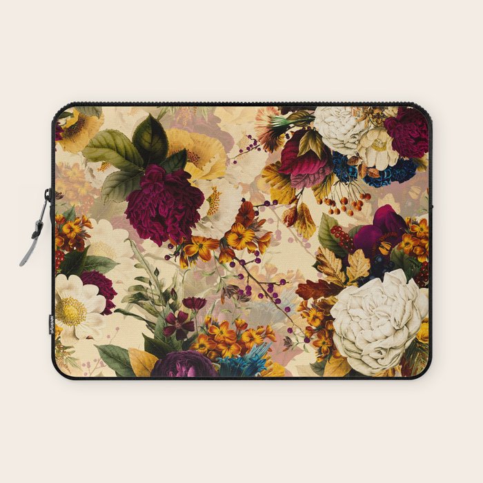 Vintage & Shabby Chic -  Nostalgic Winter Florals Pattern Laptop Sleeve Gallery Image 1