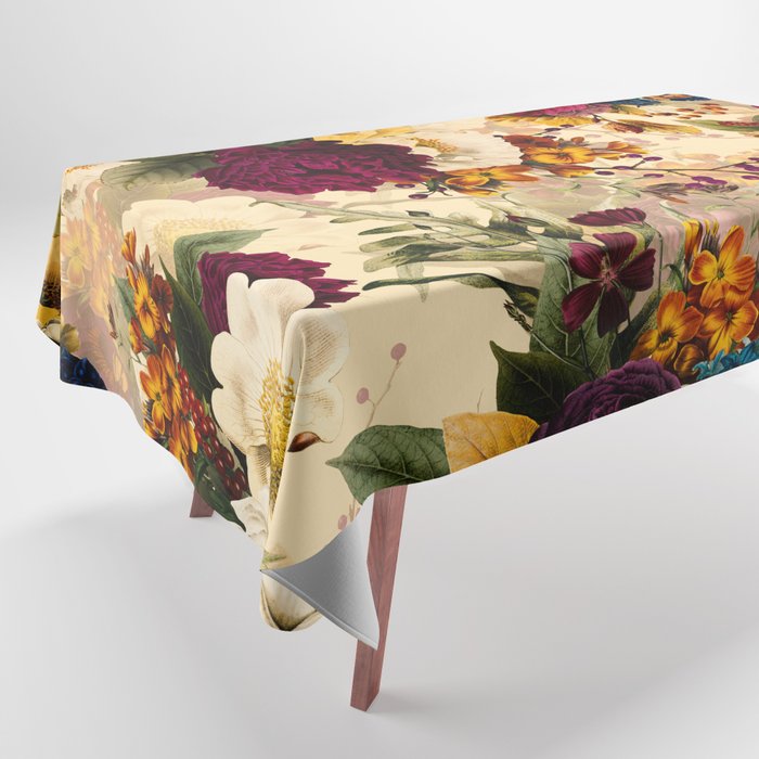 Vintage & Shabby Chic -  Nostalgic Winter Florals Pattern Tablecloth Gallery Image 1