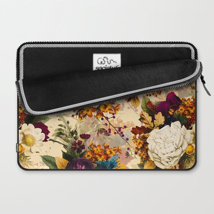 Vintage & Shabby Chic -  Nostalgic Winter Florals Pattern Laptop Sleeve Gallery Image 2