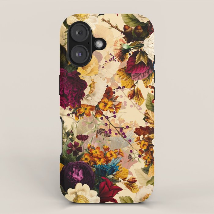 Vintage & Shabby Chic -  Nostalgic Winter Florals Pattern iPhone Case Gallery Image 1