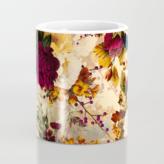 Vintage & Shabby Chic -  Nostalgic Winter Florals Pattern Coffee Mug Gallery Image 4