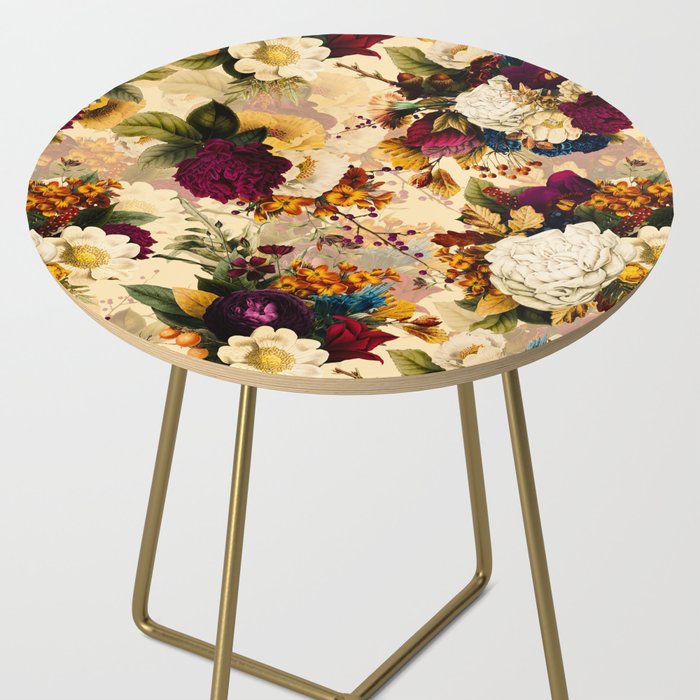 Vintage & Shabby Chic -  Nostalgic Winter Florals Pattern Side Table Gallery Image 2