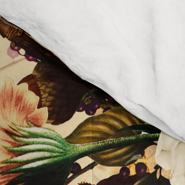 Vintage & Shabby Chic -  Nostalgic Winter Florals Pattern Comforter Gallery Image 4