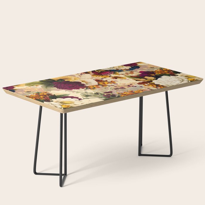 Vintage & Shabby Chic -  Nostalgic Winter Florals Pattern Coffee Table Gallery Image 1
