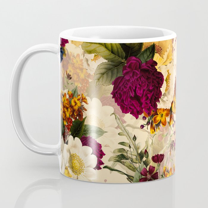 Vintage & Shabby Chic -  Nostalgic Winter Florals Pattern Coffee Mug Gallery Image 3