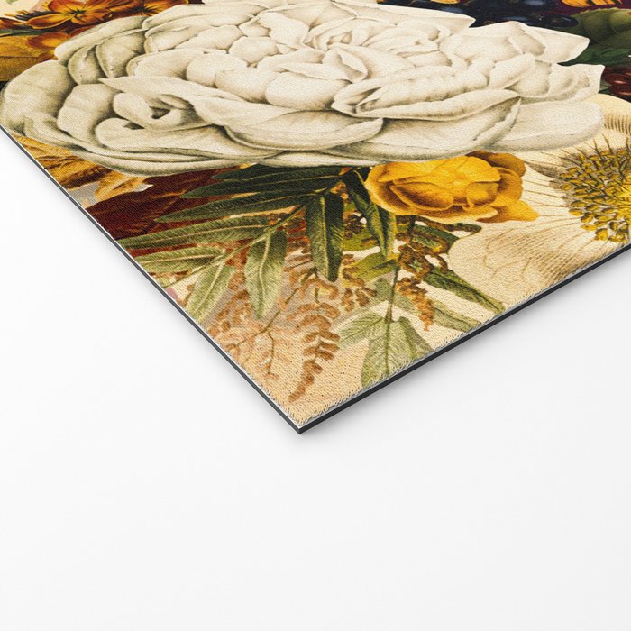 Vintage & Shabby Chic -  Nostalgic Winter Florals Pattern Welcome Mat Gallery Image 2