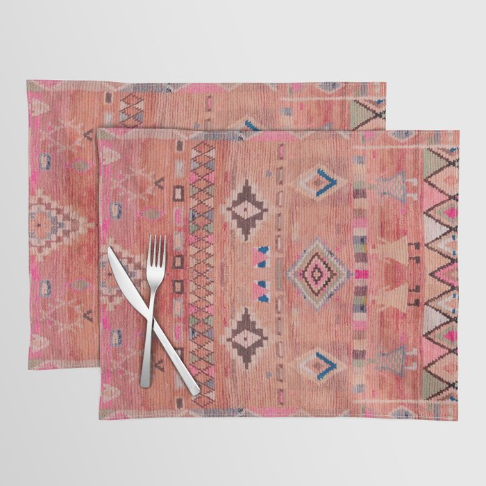 Traditional Moroccan Berber Rug Design Placemat Gallery Image 1
