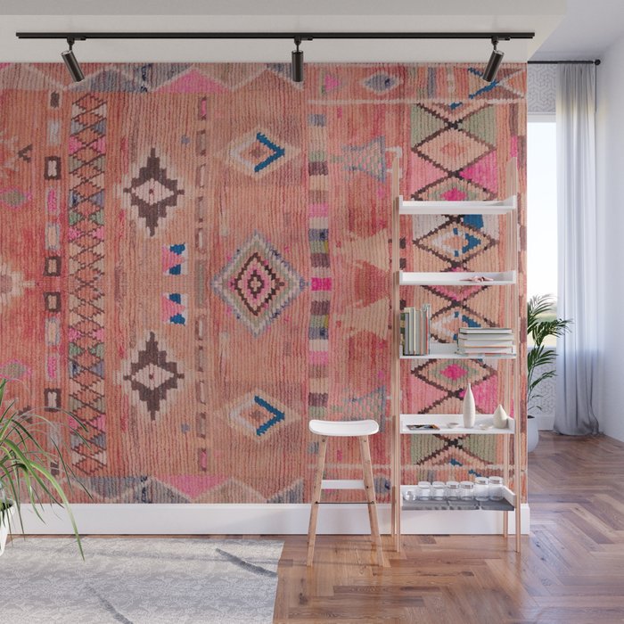 Traditional Moroccan Berber Rug Design Wall Mural Gallery Image 1