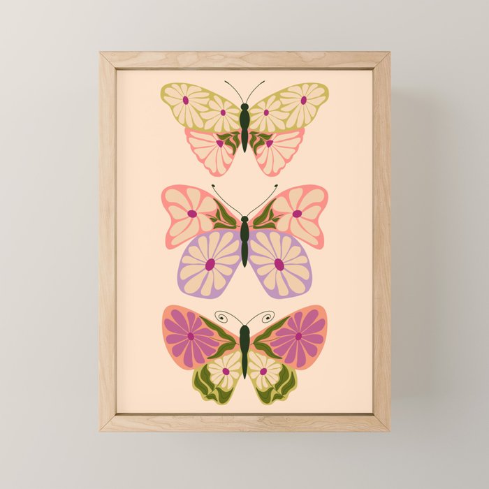 Charming Butterflies Mini Art Print Gallery Image 1