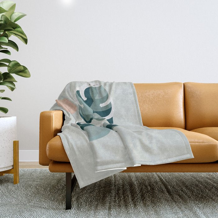 Cat and Plant 38 Throw Blanket Gallery Image 1