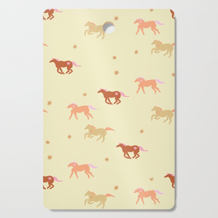 Herd of Wild West horses pattern Cutting Board Gallery Image 1
