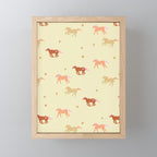 Herd of Wild West horses pattern Mini Art Print Gallery Image 1
