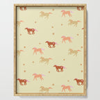 Herd of Wild West horses pattern Serving Tray Gallery Image 1