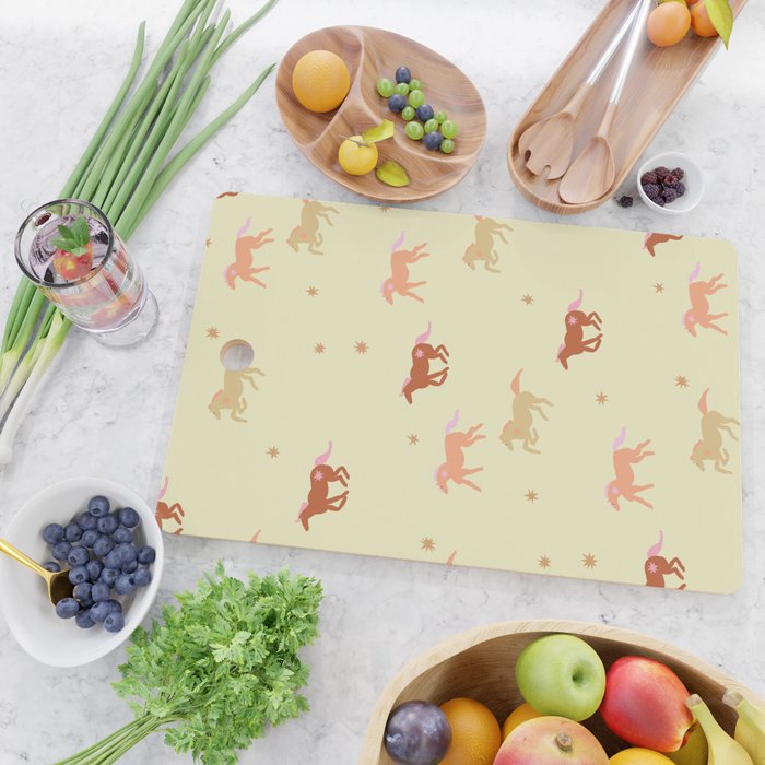 Herd of Wild West horses pattern Cutting Board Gallery Image 2