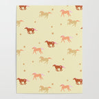 Herd of Wild West horses pattern Poster Gallery Image 4