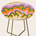 70s Hippie Retro Abstract Colorful Explosion Side Table Gallery Image 2