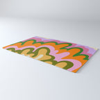 70s Hippie Retro Abstract Colorful Explosion Rug Gallery Image 3
