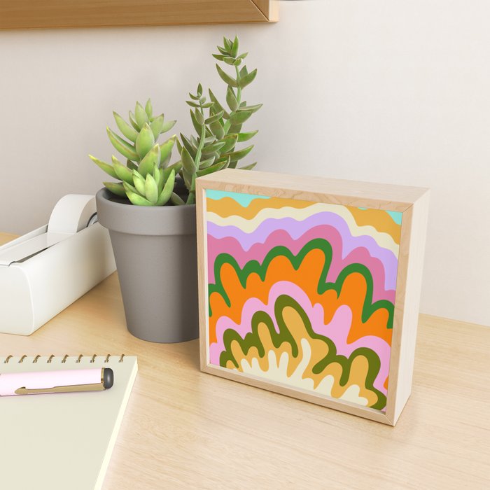 70s Hippie Retro Abstract Colorful Explosion Mini Art Print Gallery Image 2