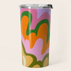 70s Hippie Retro Abstract Colorful Explosion Travel Mug Gallery Image 2