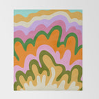 70s Hippie Retro Abstract Colorful Explosion Throw Blanket Gallery Image 2