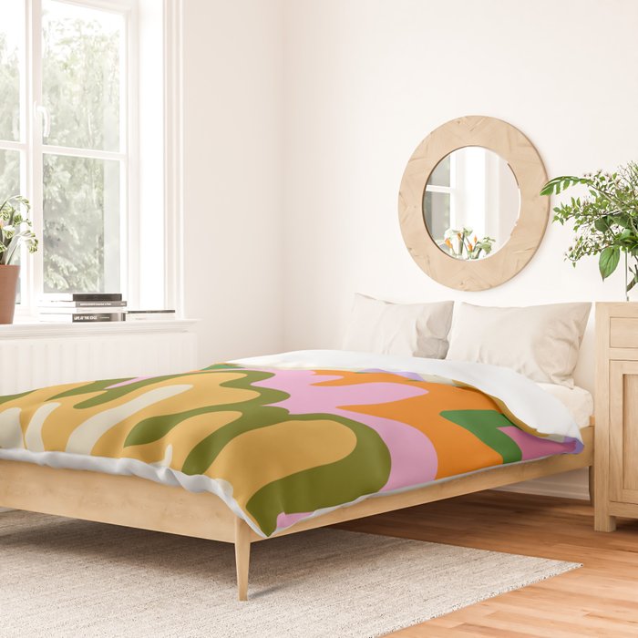70s Hippie Retro Abstract Colorful Explosion Duvet Cover Gallery Image 2