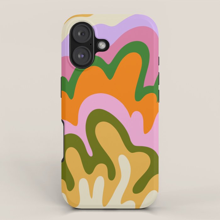 70s Hippie Retro Abstract Colorful Explosion iPhone Case Gallery Image 1