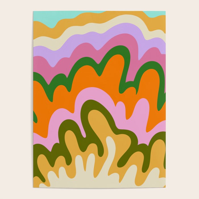 70s Hippie Retro Abstract Colorful Explosion Poster Gallery Image 4