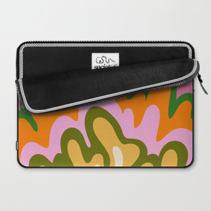 70s Hippie Retro Abstract Colorful Explosion Laptop Sleeve Gallery Image 2