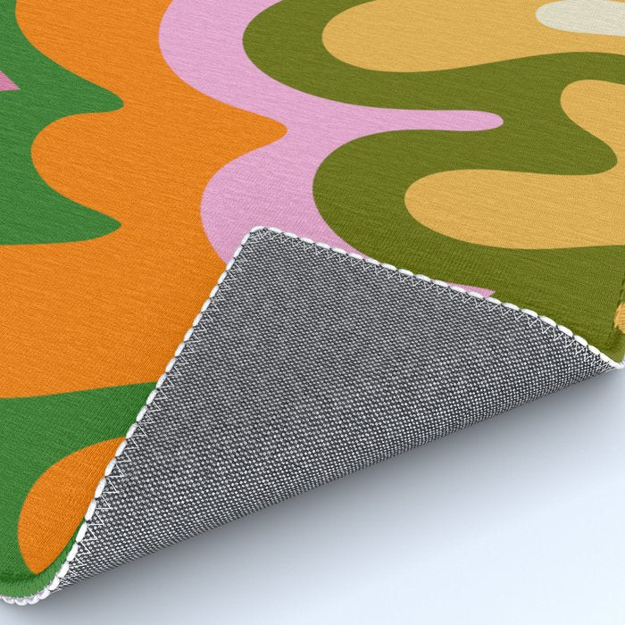 70s Hippie Retro Abstract Colorful Explosion Rug Gallery Image 4