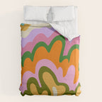 70s Hippie Retro Abstract Colorful Explosion Duvet Cover Gallery Image 6