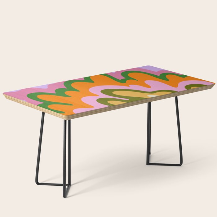 70s Hippie Retro Abstract Colorful Explosion Coffee Table Gallery Image 1