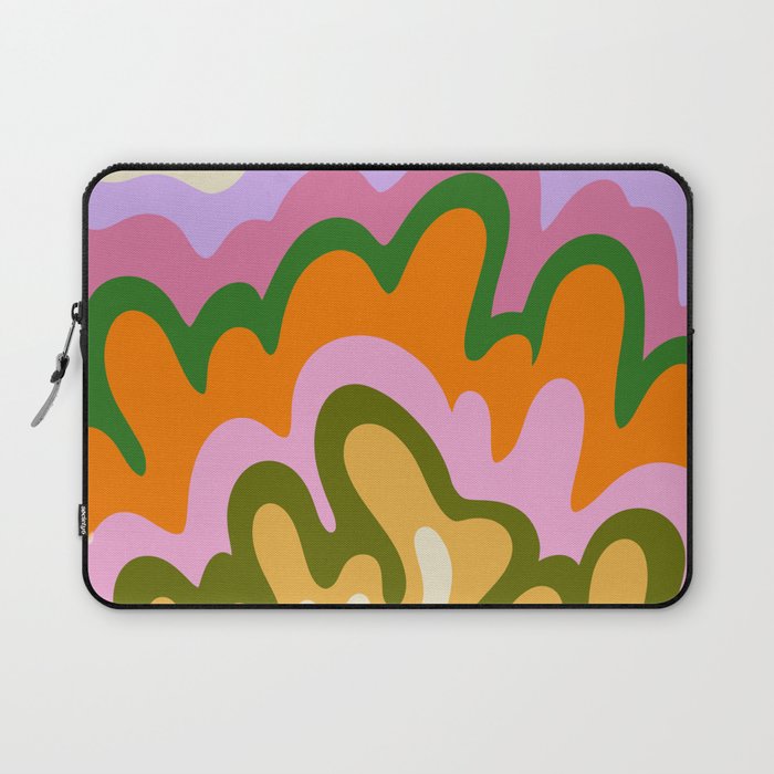 70s Hippie Retro Abstract Colorful Explosion Laptop Sleeve Gallery Image 1