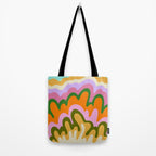70s Hippie Retro Abstract Colorful Explosion Tote Bag Gallery Image 2