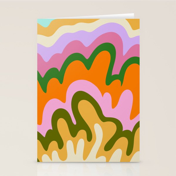 70s Hippie Retro Abstract Colorful Explosion Stationery Card Gallery Image 2