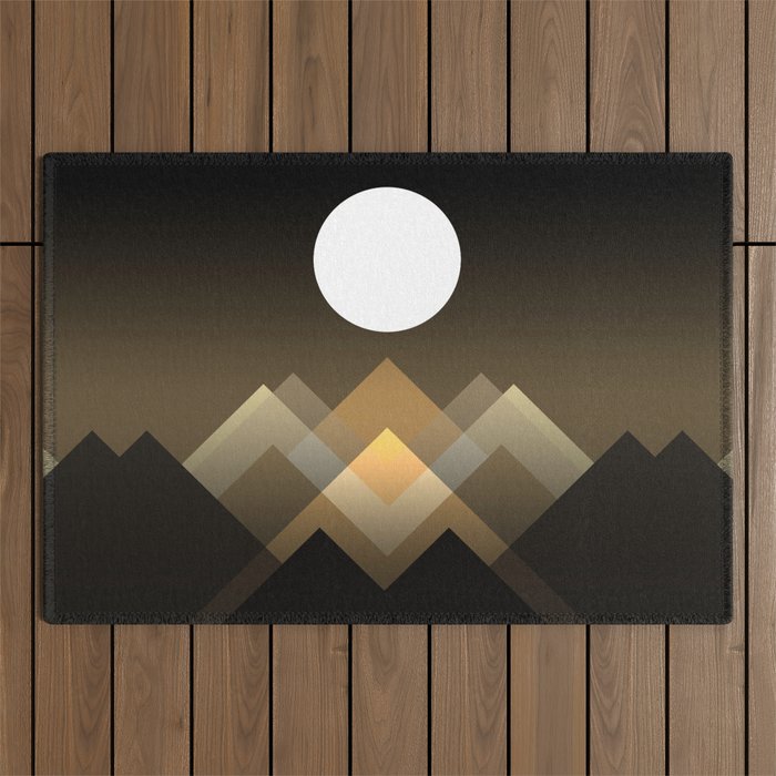 Path between hills Outdoor Rug Gallery Image 1